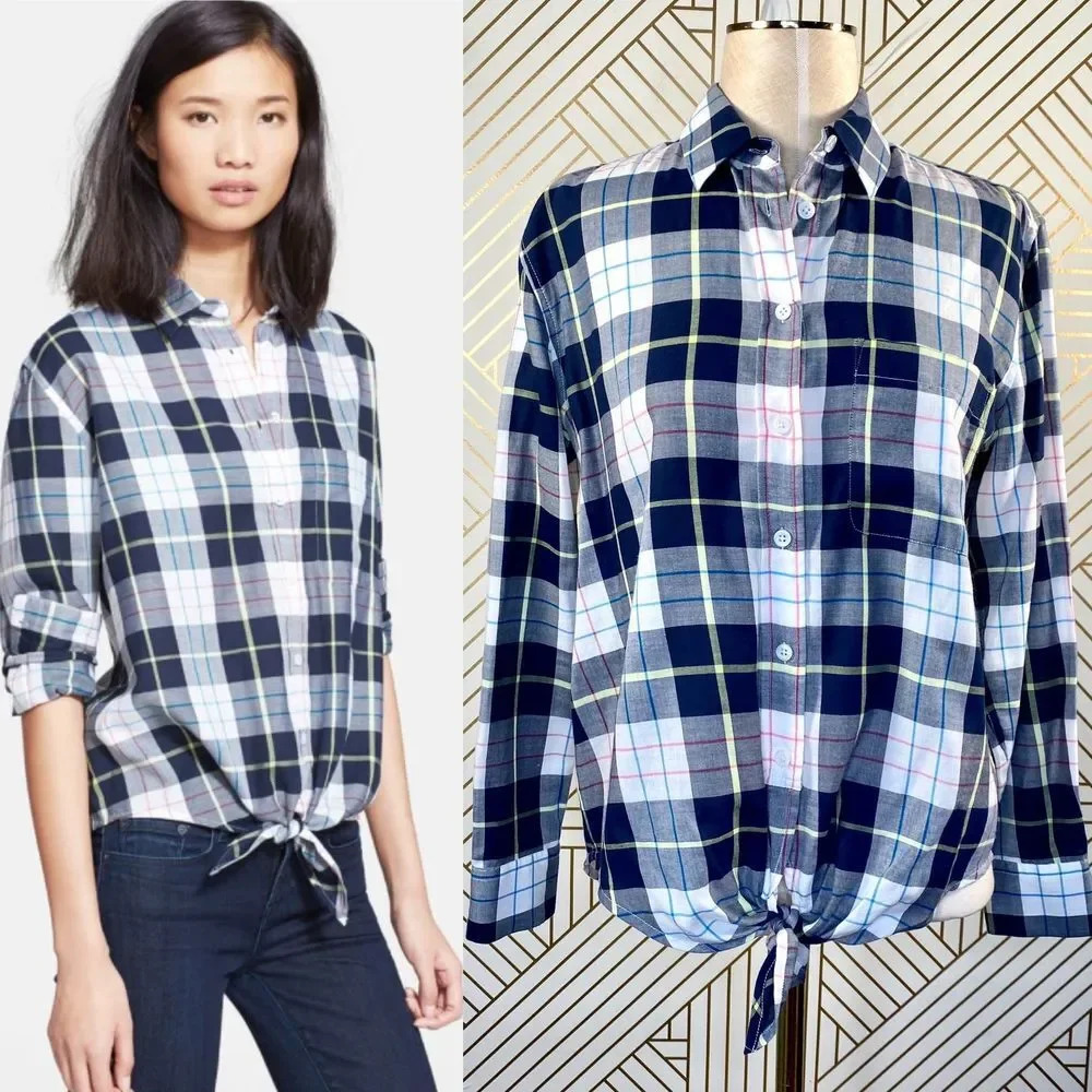 Equipment Daddy Groundwork‎ Plaid Tie Front Shirt